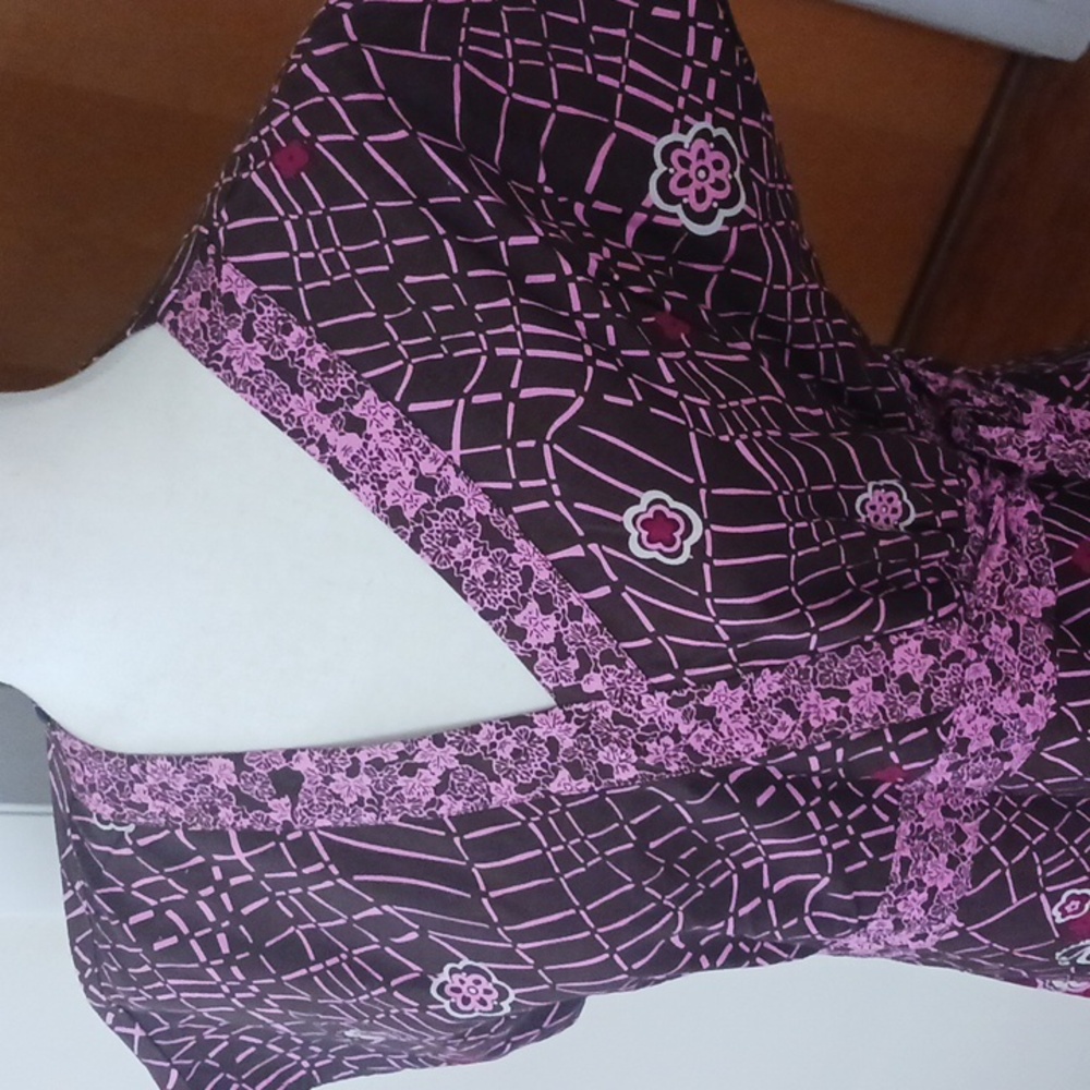 Scrub Top Bundle Vneck Short Sleeve Koi Cherokee Barco Brown Purple Sz S - Picture 3 of 10